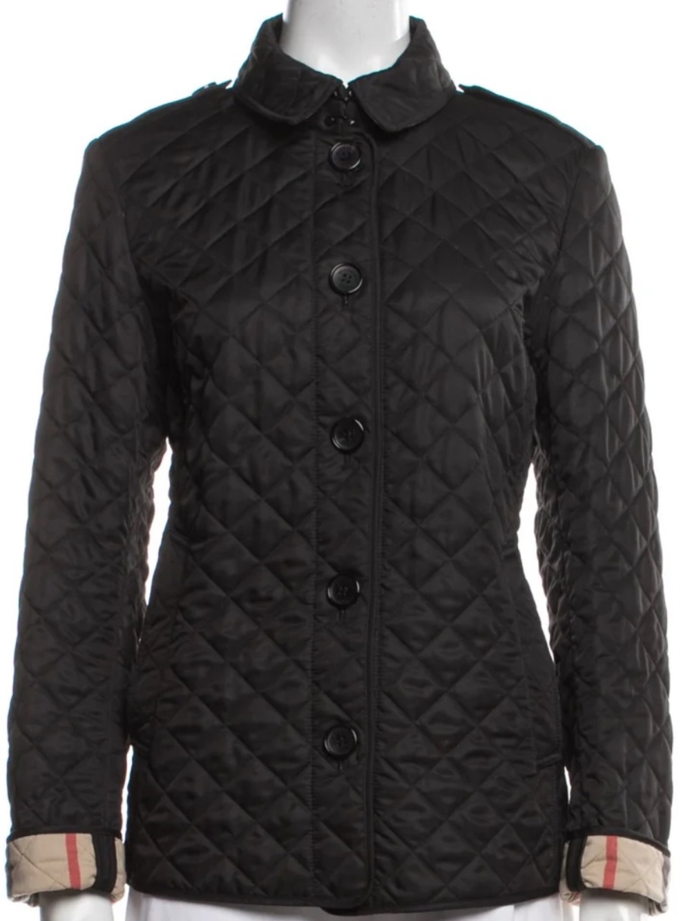 Burberry Quilted Button Front Jacket